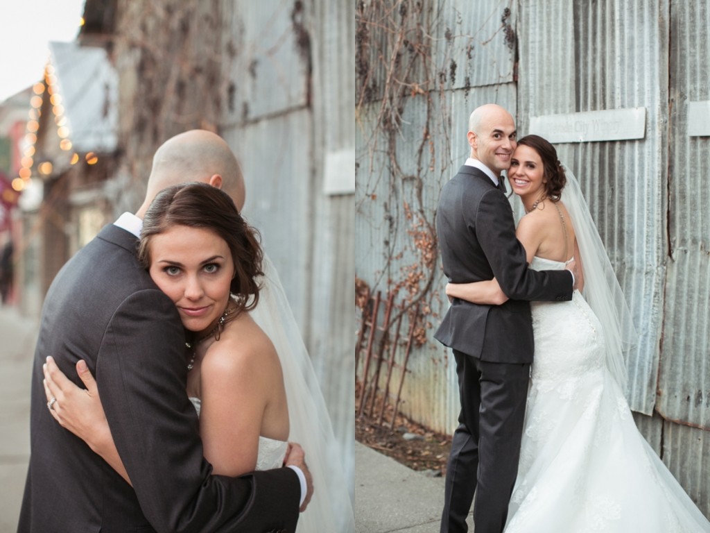 Dana Zachariah winter bride Jason Hinijosa love story Miners Foundry Nevada City Northern California rustic Wedding Jessica Fairchild Photography winter wedding bride and groom Foundry Garage