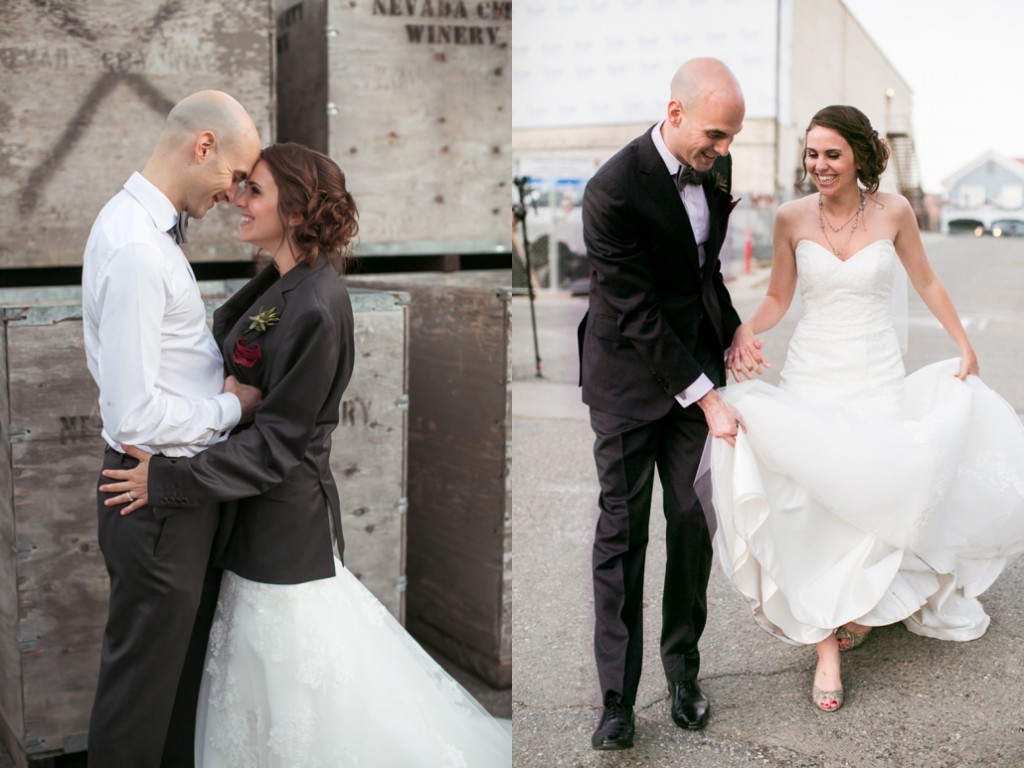 Dana Zachariah winter bride Jason Hinijosa love story Miners Foundry Nevada City Northern California rustic Wedding Jessica Fairchild Photography winter wedding bride and groom Foundry Garage