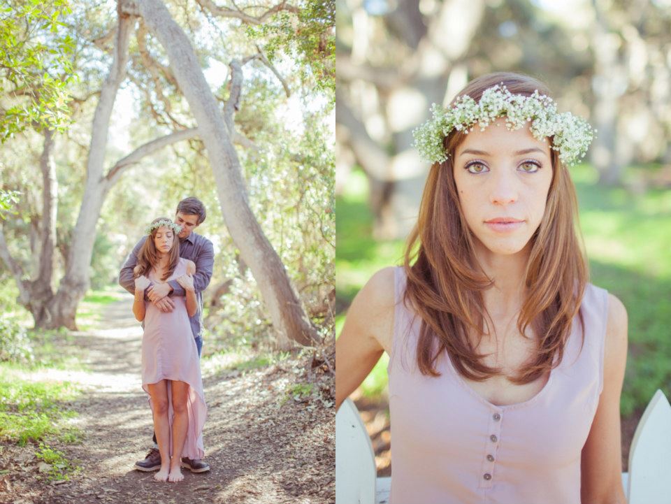 ethereal fairytale engagement photoshoot session, Santa Barbara, Montecito, Shane Micheel, Hannah Krasovec Micheel, flower crown, Jessica Fairchild, photography, 