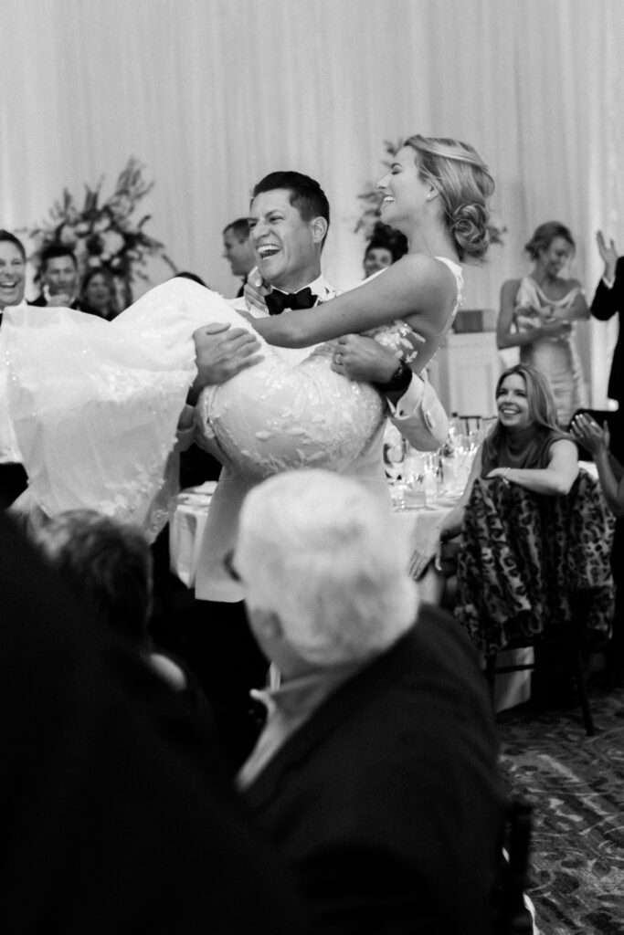 Bride and groom dancing at their Bacara Wedding in Santa Barbara