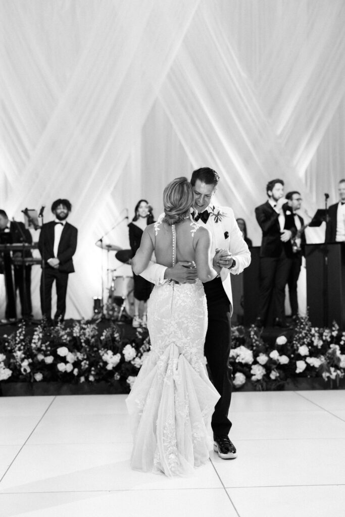 Bride and groom's first dance at the Bacara